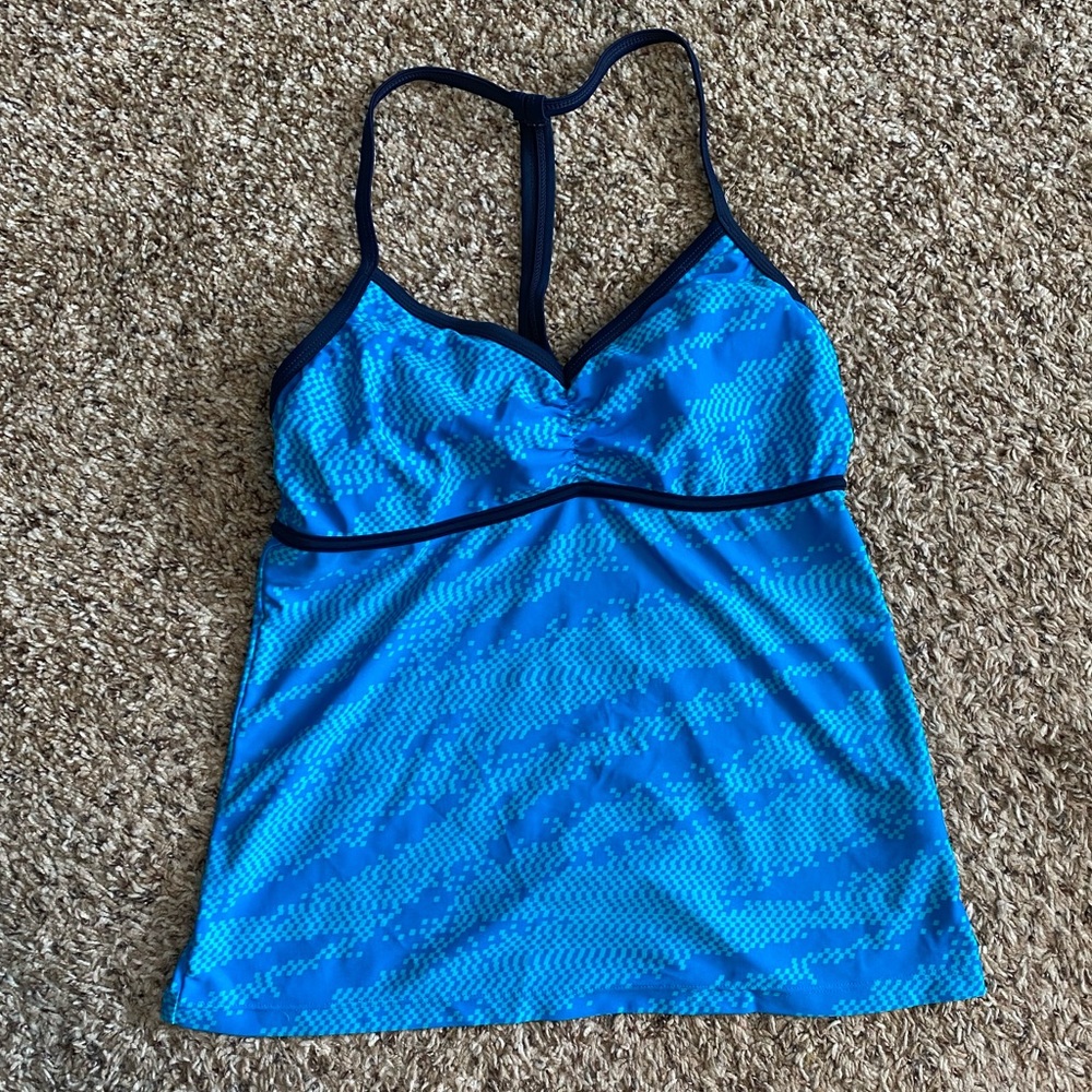🛍️2 for $6.00🛍️ Blue and navy racer back Bathing suit top.